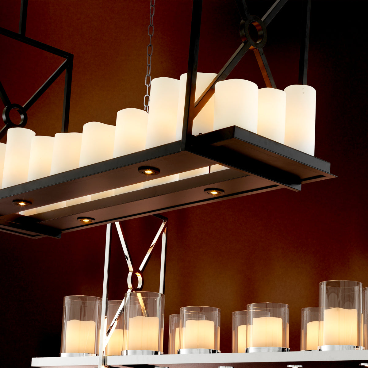 Rectangle Black Candle Chandelier Commodore | Eichholtzmh.com