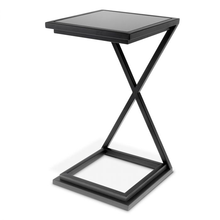 Side Table Cross gunmetal finish