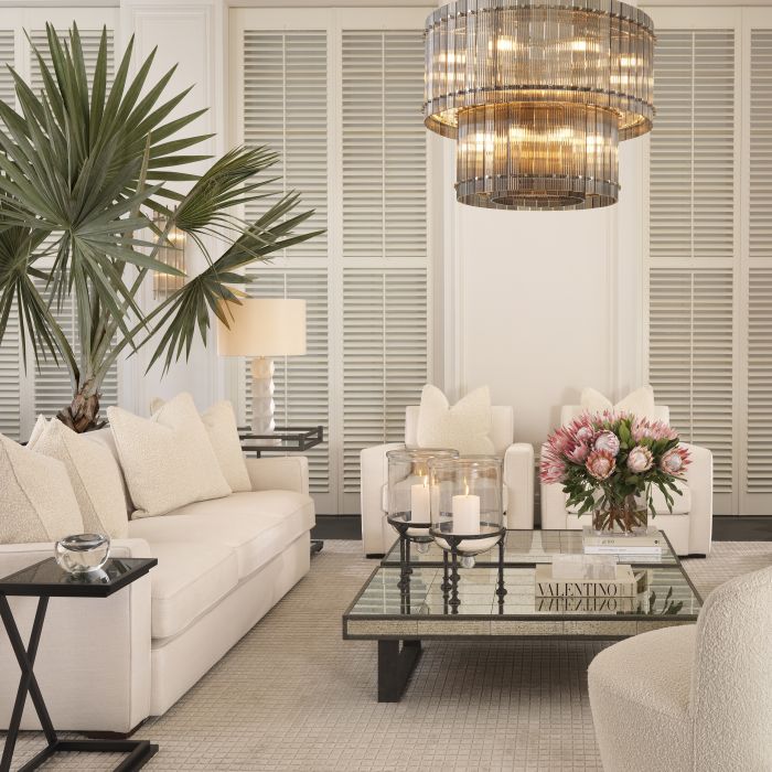 Side Table Cross gunmetal finish