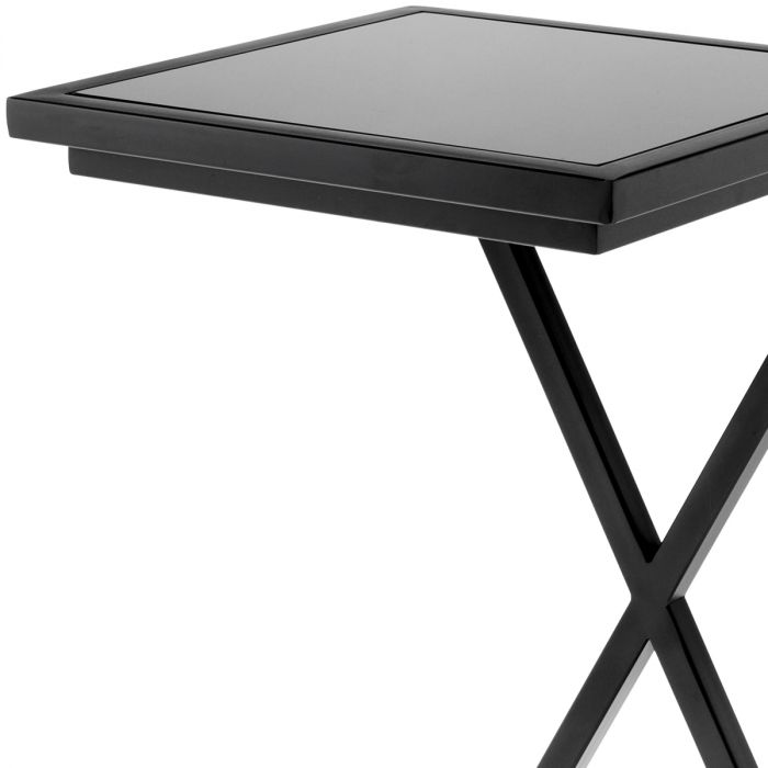 Side Table Cross gunmetal finish