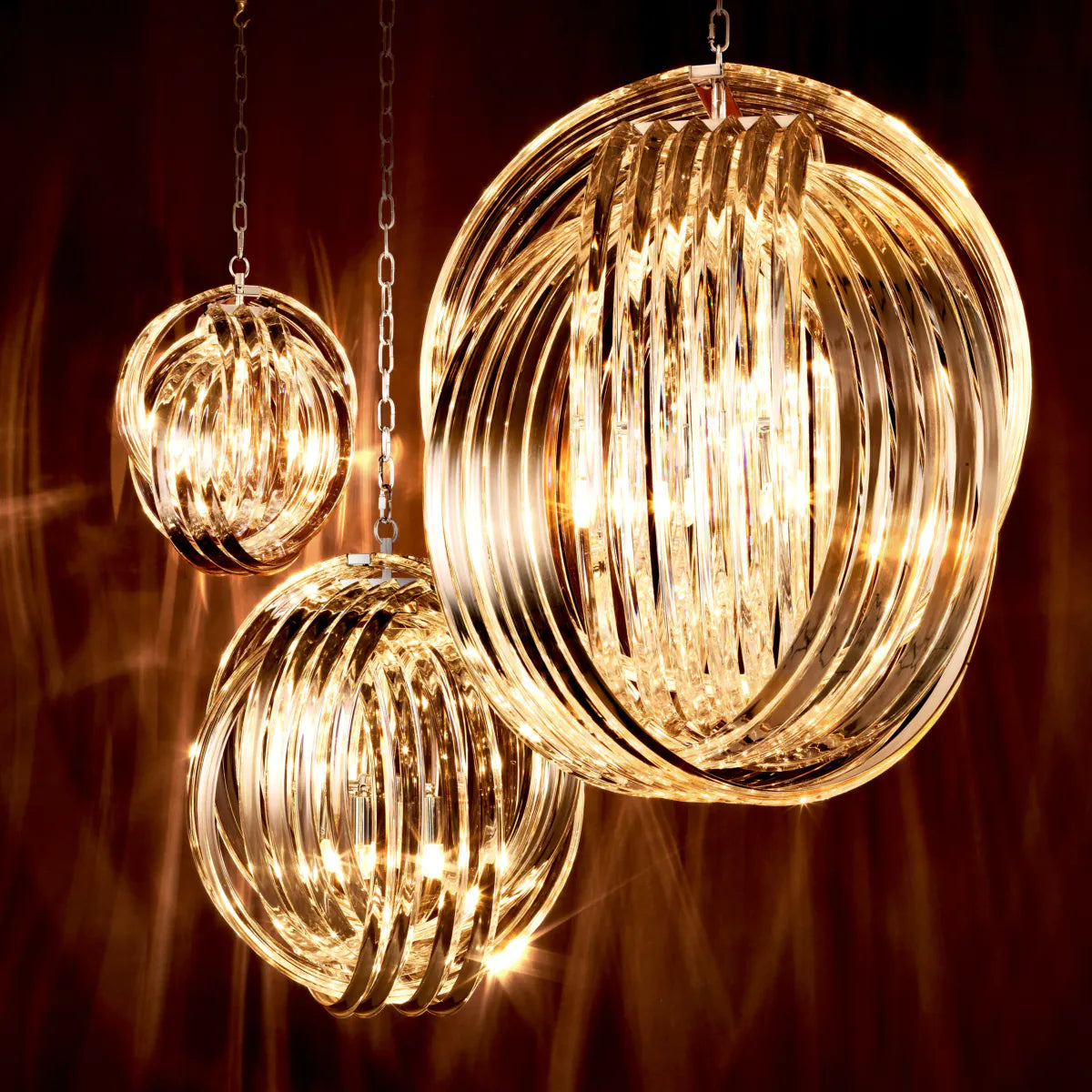 Lucite Loop Chandelier L Marco Polo | Eichholtzmh.com