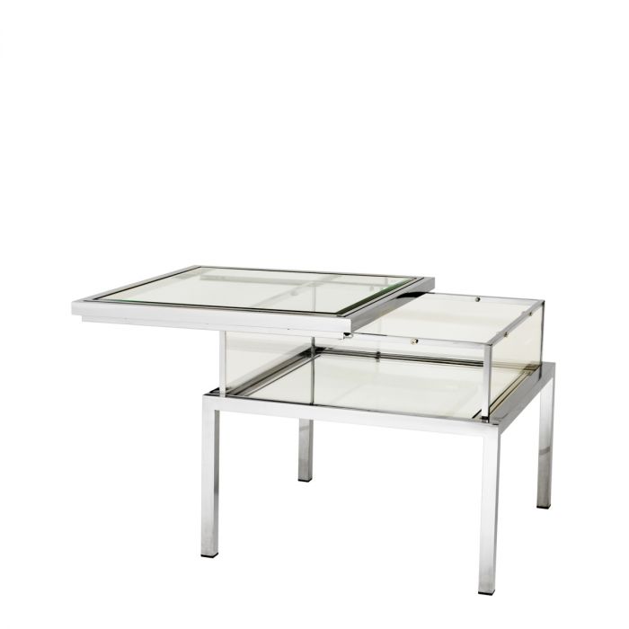 Side Table Harvey polished stainless steel