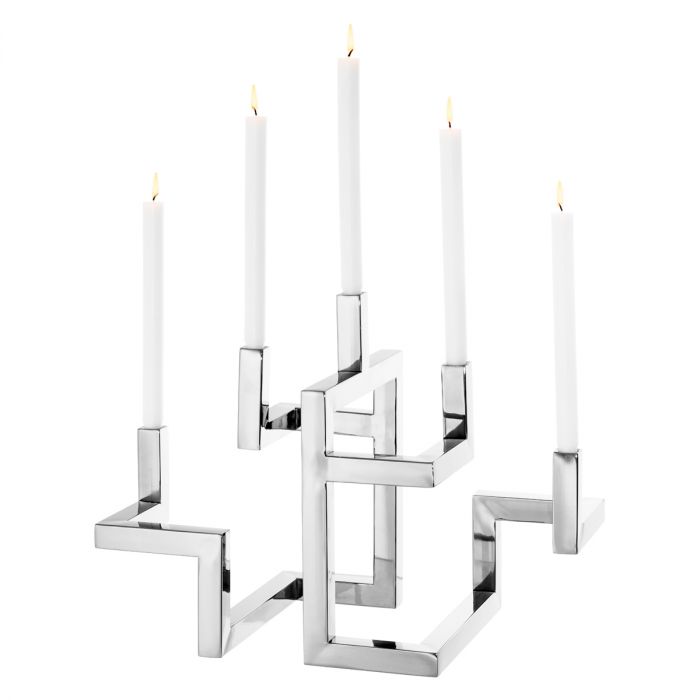 Candle Holder Skyline nickel finish