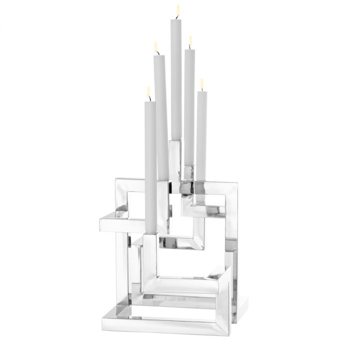 Candle Holder Skyline nickel finish