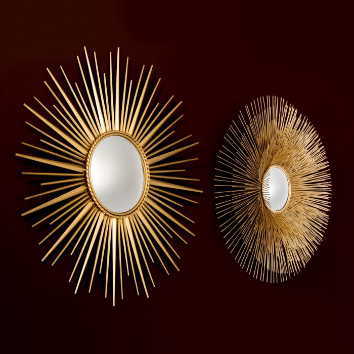 Mirror Helios vintage brass finish