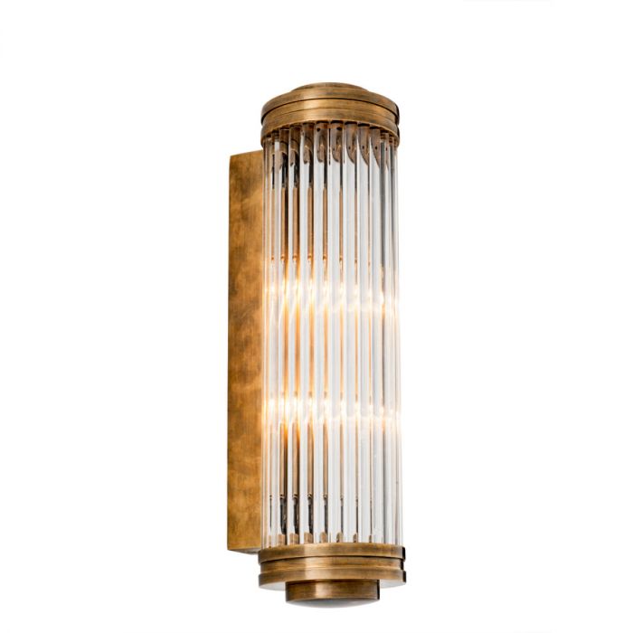 Wall Lamp Gascogne L vintage brass finish