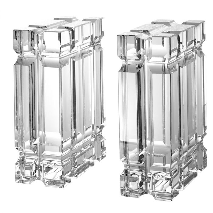 Bookend Linea crystal set of 2