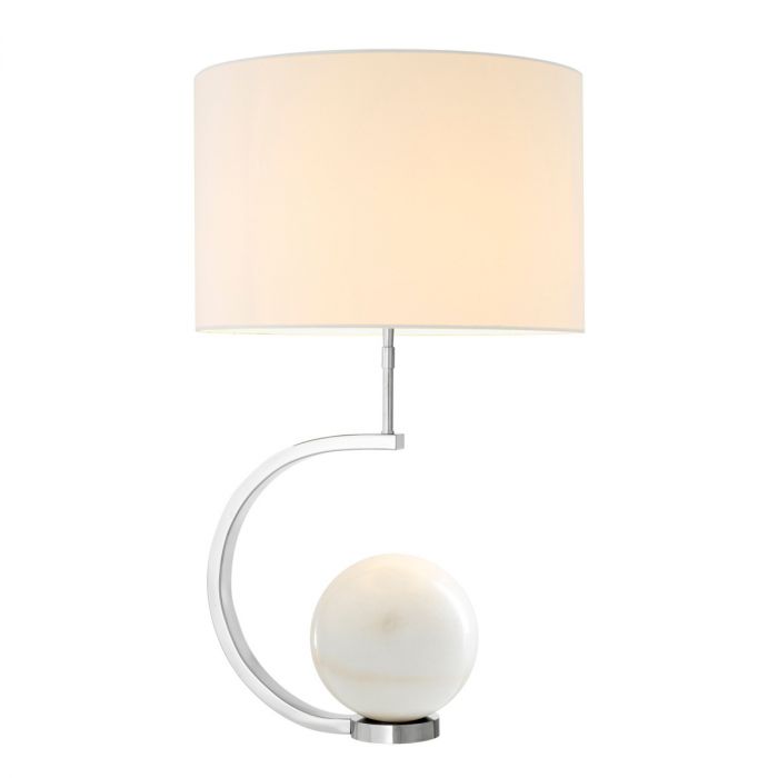 Table Lamp Luigi nickel finish incl shade