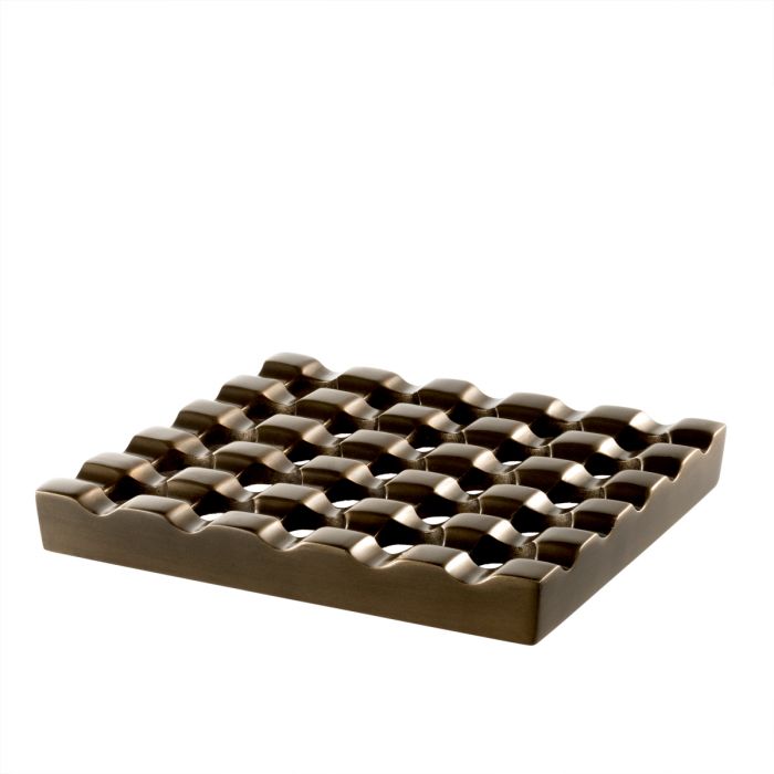 Ashtray Deluxe dark antique brass finish