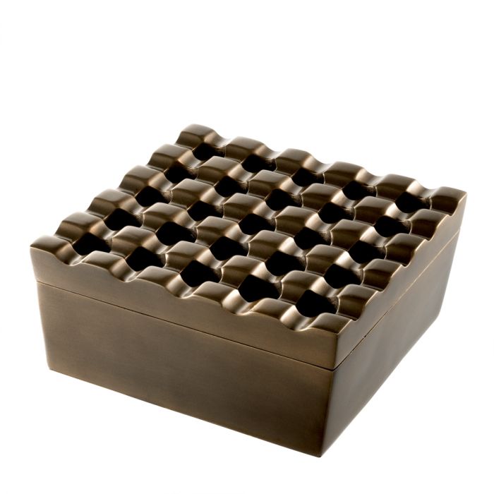Ashtray Deluxe dark antique brass finish