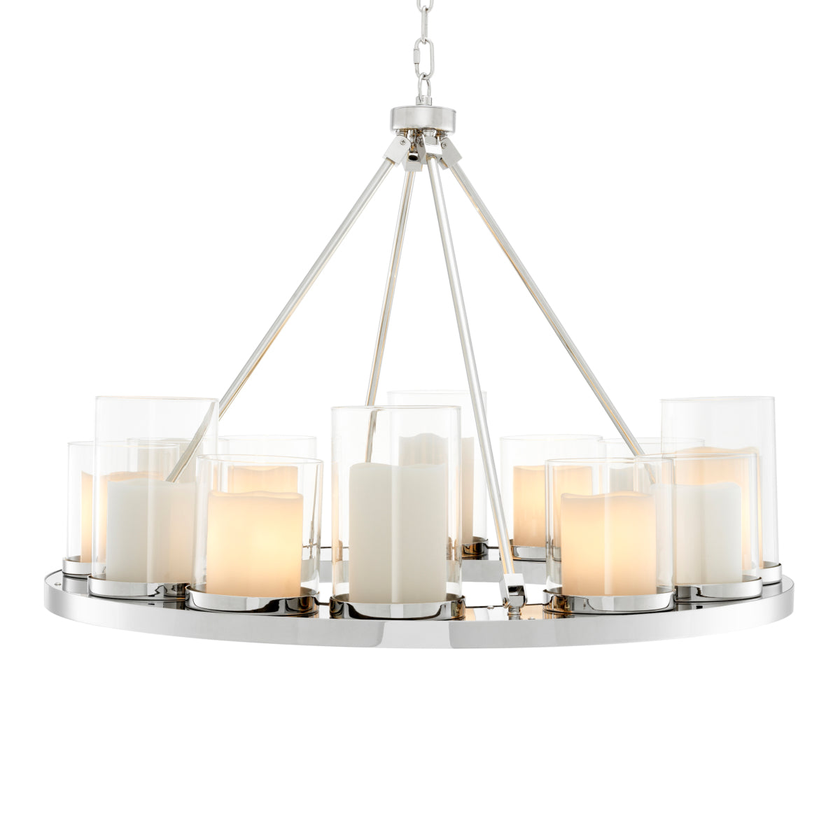 Polished Steel Chandelier Summit Round | Eichholtzmh.com