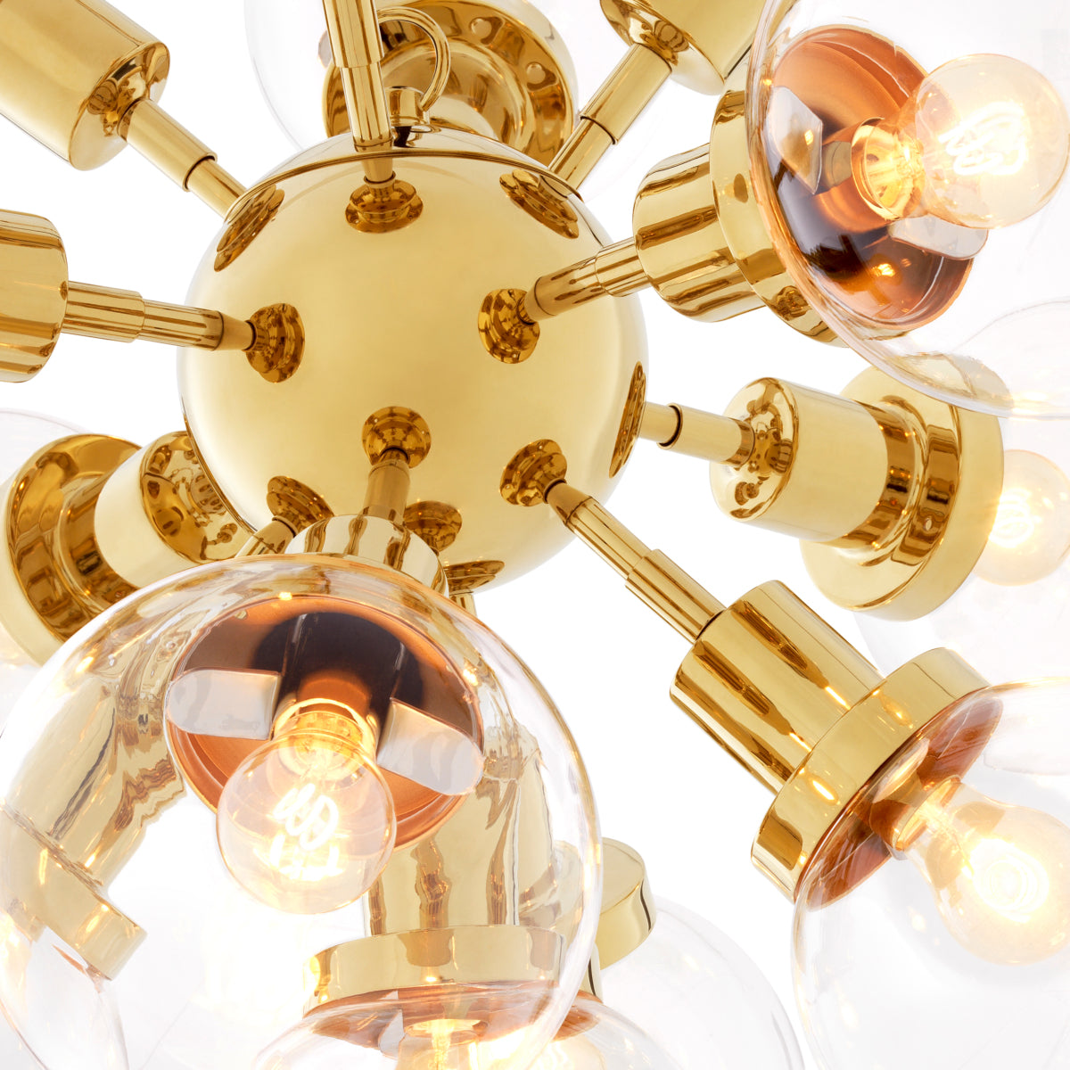 Gold Glass Globes Chandelier Ludlow | Eichholtzmh.com
