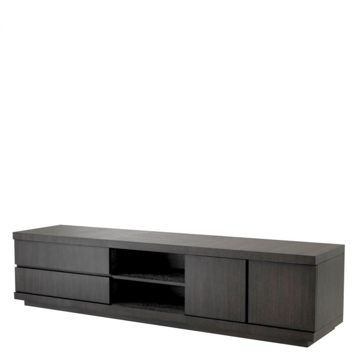 TV Cabinet Crosby charcoal grey oak veneer