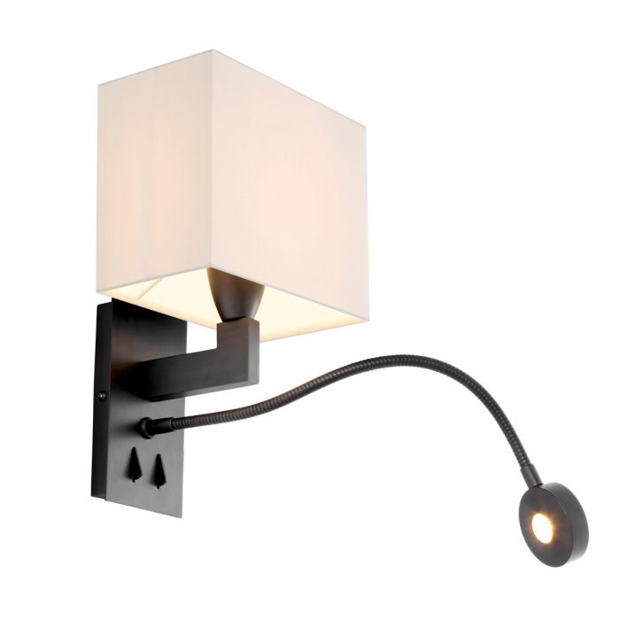 Wall Lamp Reading bronze finish incl shade