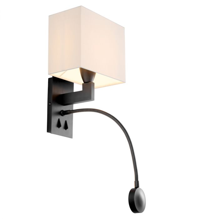 Wall Lamp Reading bronze finish incl shade