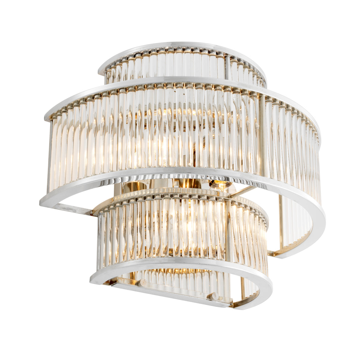 Nickel Layered Glass Wall Sconce Mancini  | Eichholtzmh.com