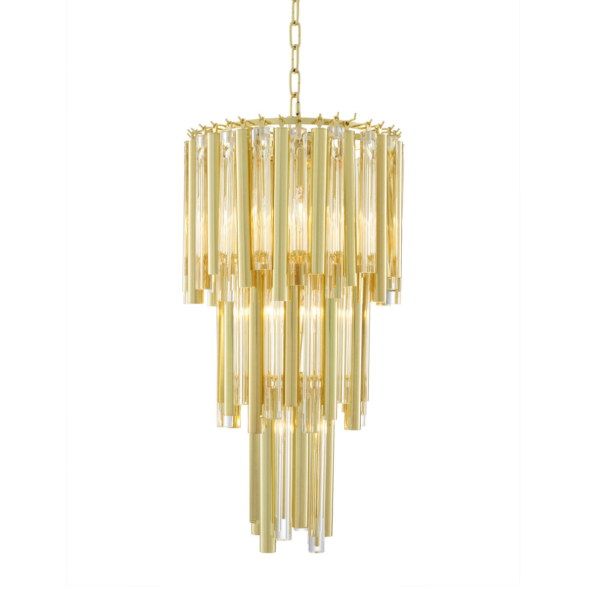Gold Tiered Glass Chandelier Gigi S | Eichholtzmh.com