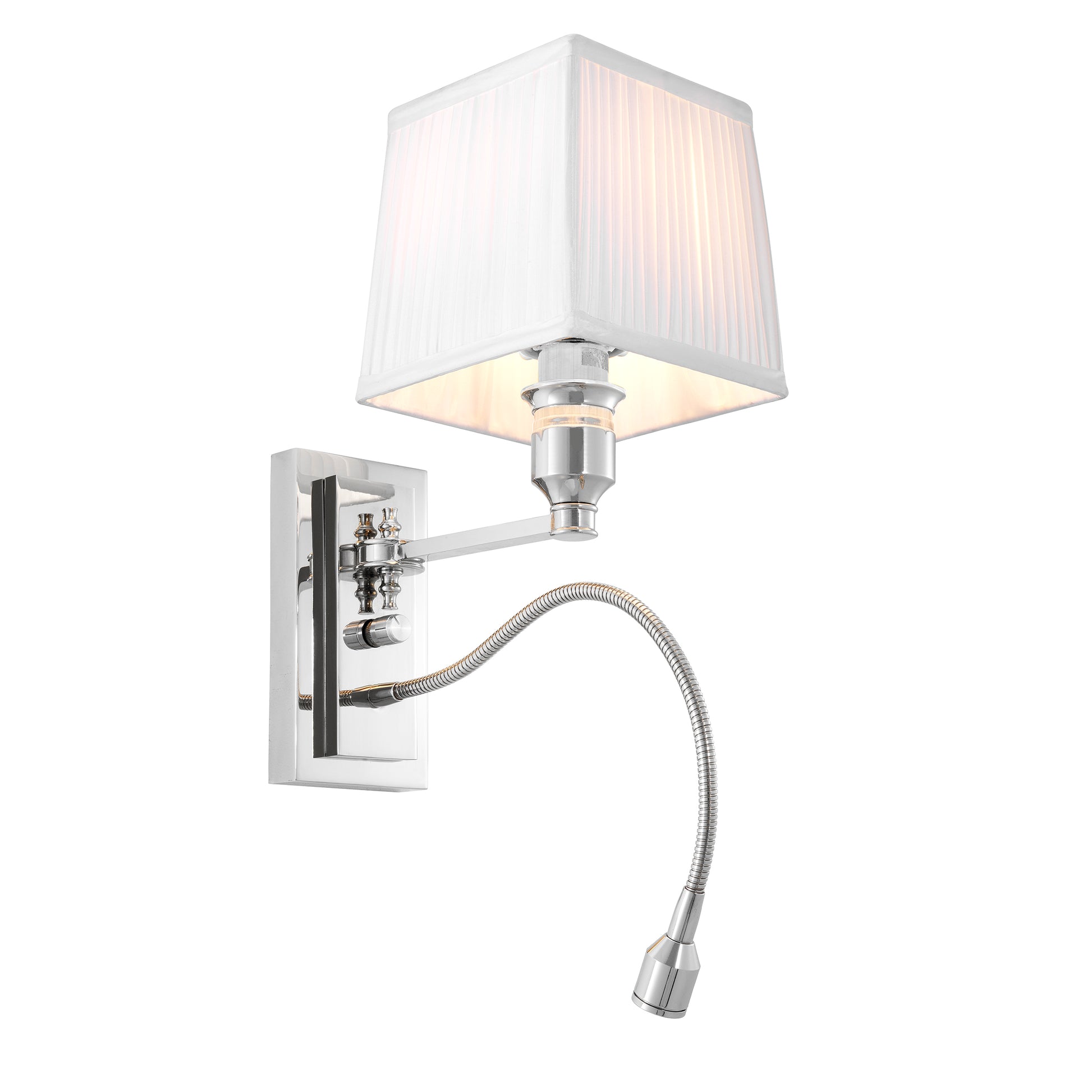 White Pleated Wall Lamp Ellington | Eichholtzmh.com