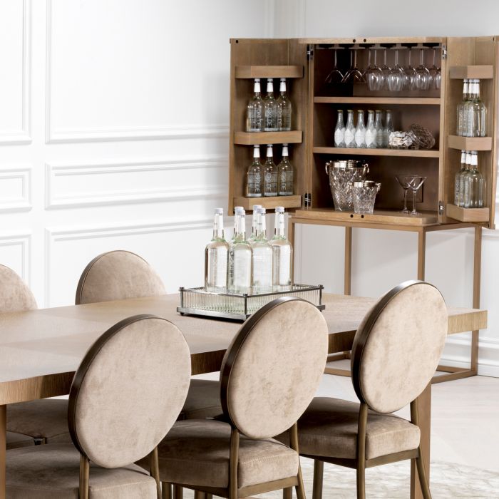 Tray Cora rectangular nickel finish