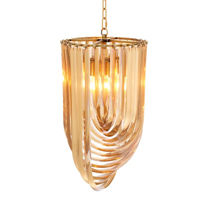 Chandelier Murano champagne 14 inch dia