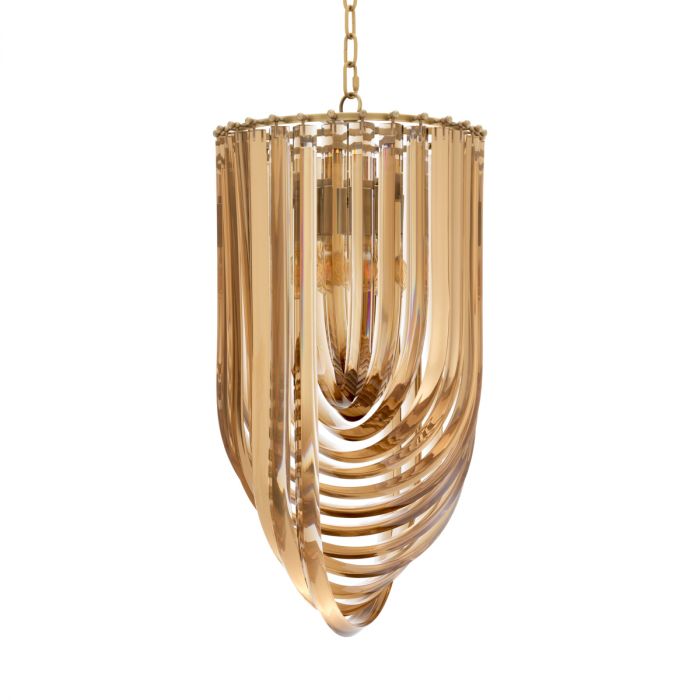 Chandelier Murano champagne 14 inch dia