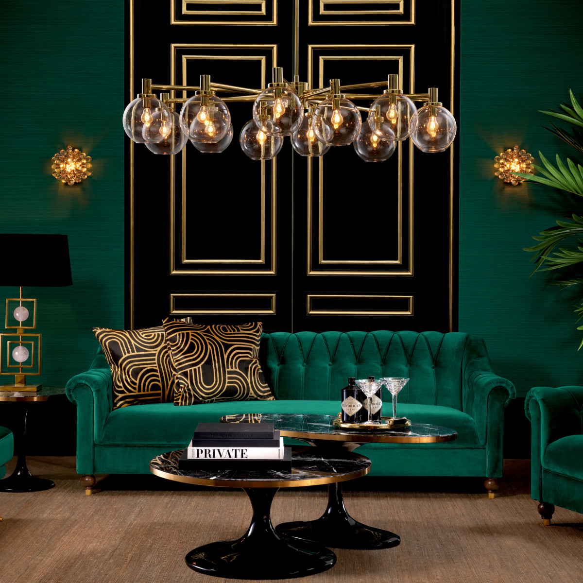 Glass Globe Chandelier Selva | Eichholtzmh.com