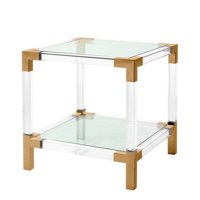 Side Table Royalton brushed brass finish