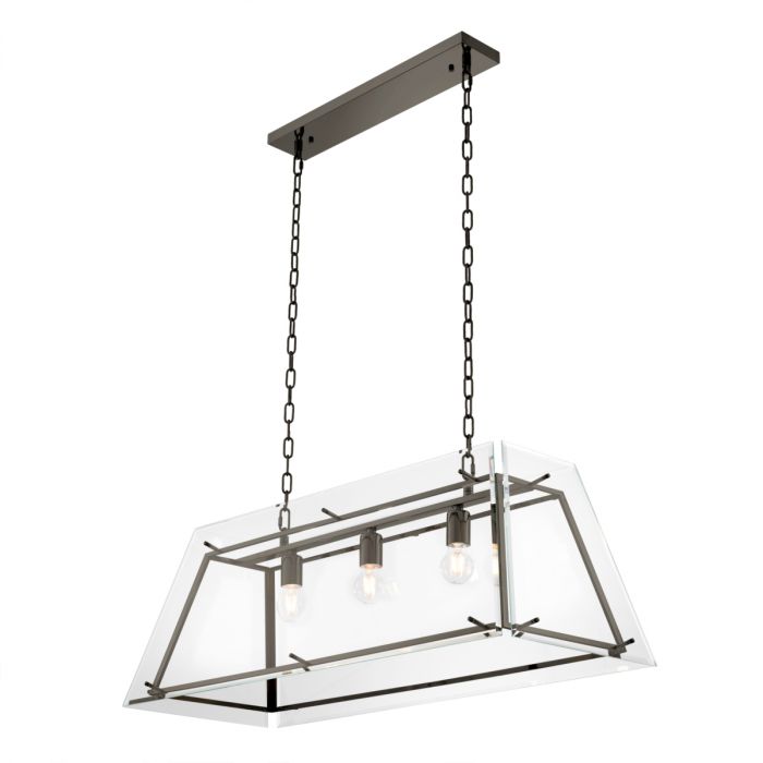 Chandelier Azure L bronze finish bevelled glass