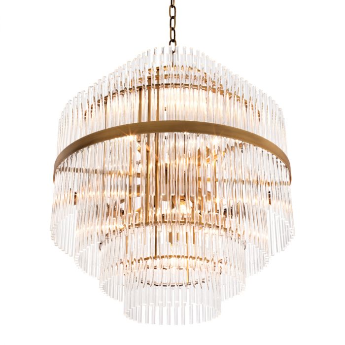 Chandelier East antique brass finish