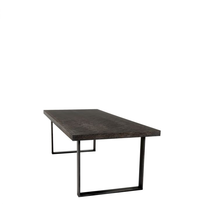 Dining Table Melchior charcoal oak veneer 230 cm