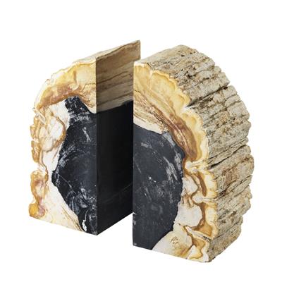 Petrified Wood Bookends (2) Opia | Eichholtzmh.com