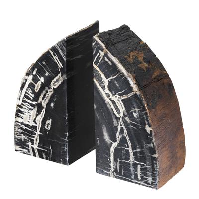 Petrified Wood Bookends (2) Opia | Eichholtzmh.com