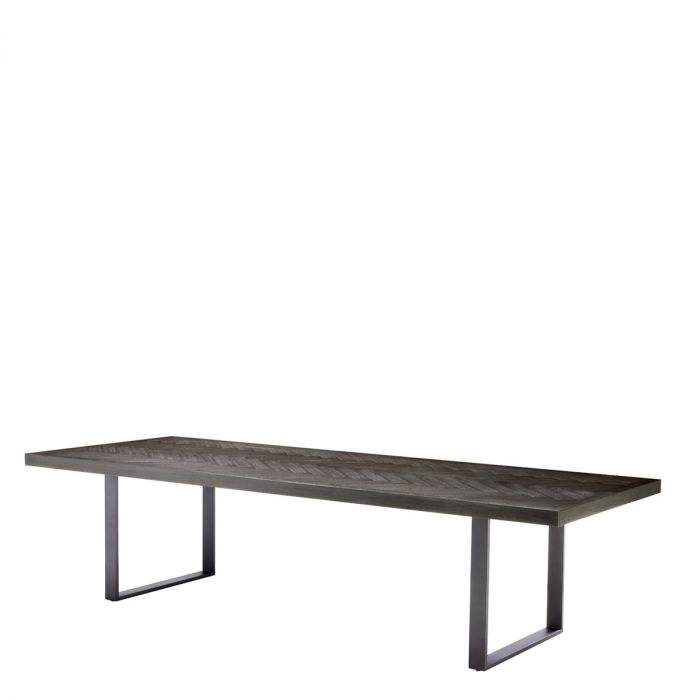Dining Table Melchior charcoal oak veneer 300 cm