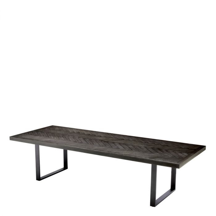 Dining Table Melchior charcoal oak veneer 300 cm