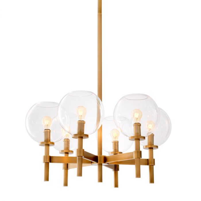 Chandelier Jade S antique brass finish