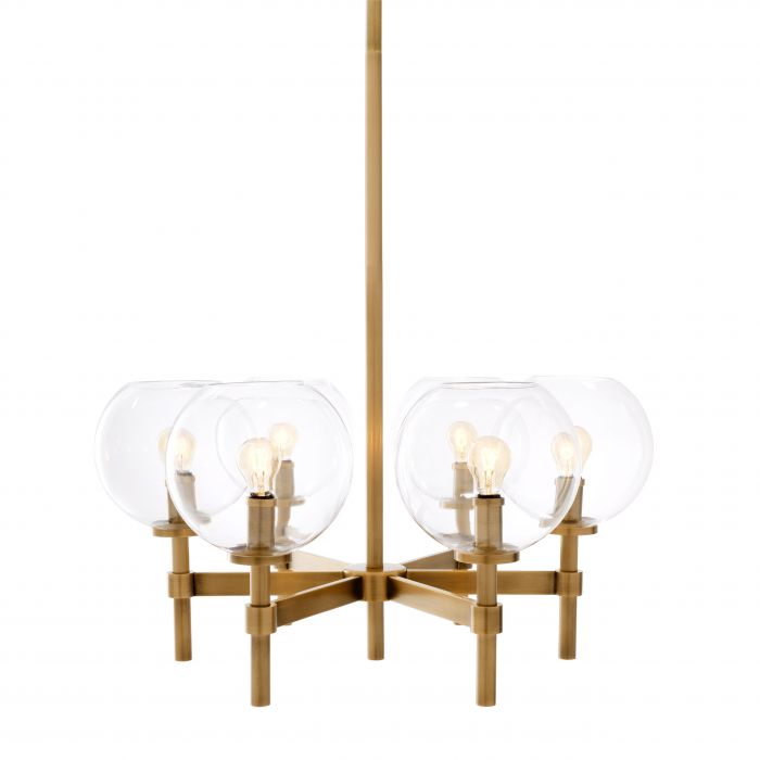 Chandelier Jade S antique brass finish