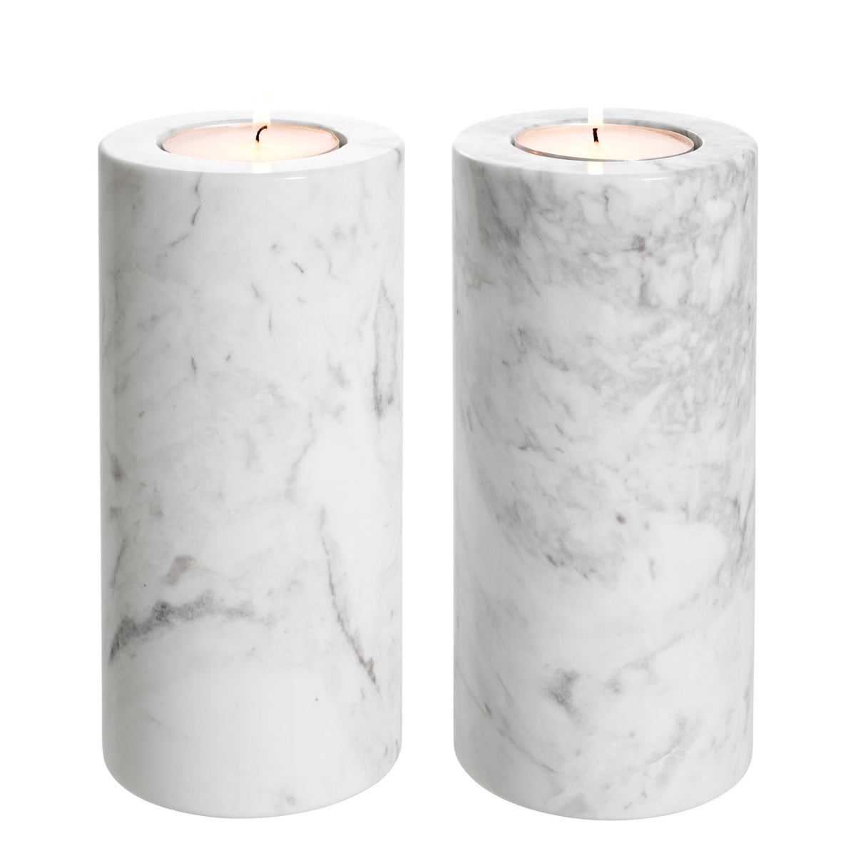 White Marble Tealight Holders (2) Tobor | Eichholtzmh.com