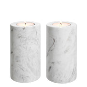 White Marble Tealight Holders (2) Tobor | Eichholtzmh.com