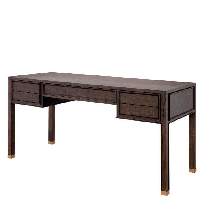 Desk Melchior brown oak veneer