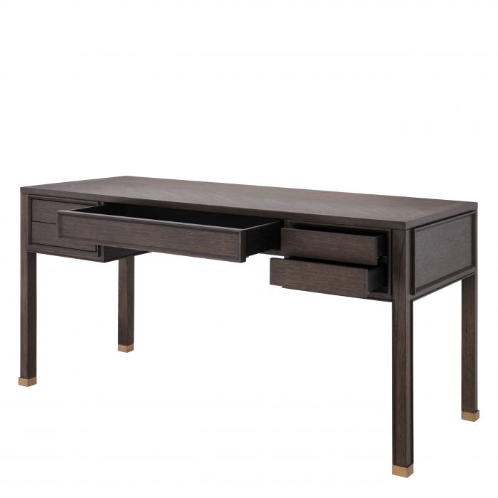 Desk Melchior brown oak veneer