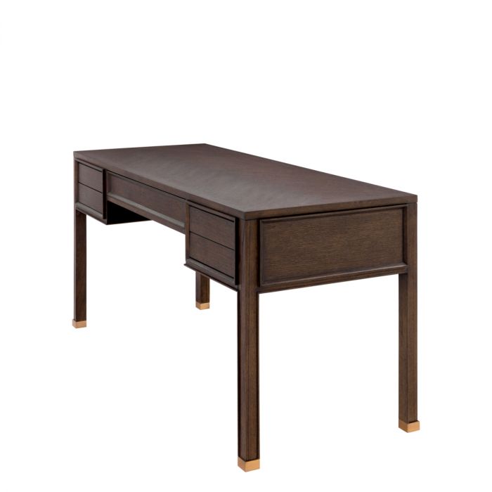 Desk Melchior brown oak veneer