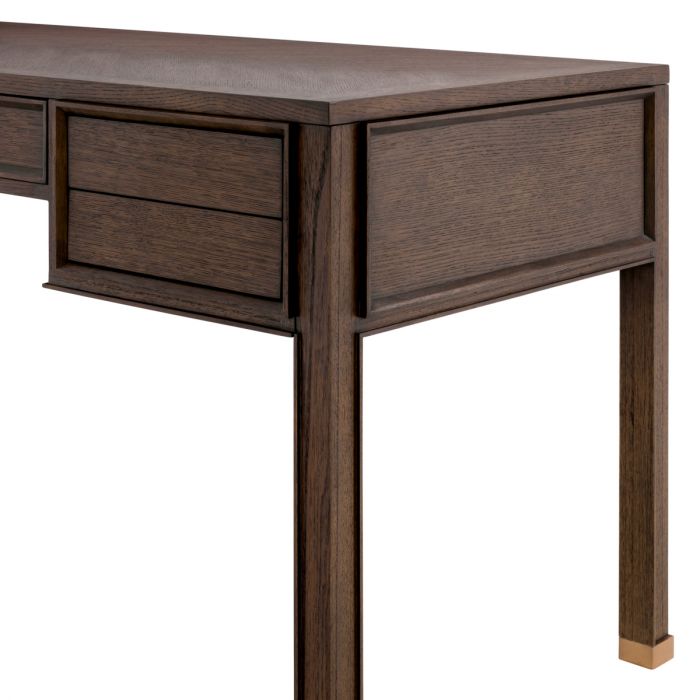 Desk Melchior brown oak veneer