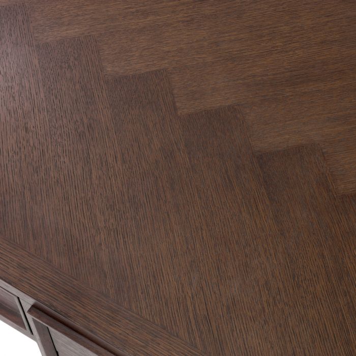 Desk Melchior brown oak veneer