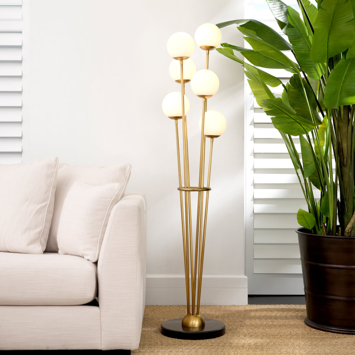 Brass Globe Floor Lamp Tortora | Eichholtzmh.com