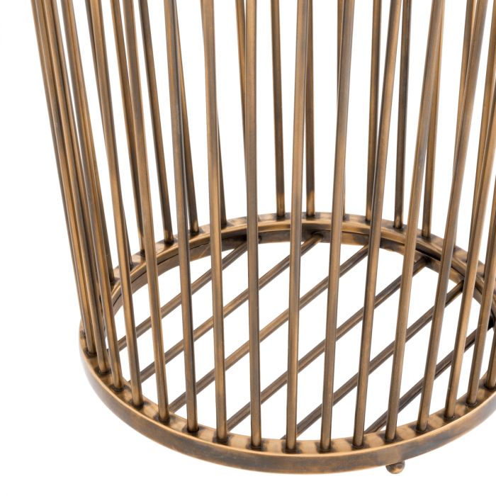Towel Basket Baleana vintage brass finish