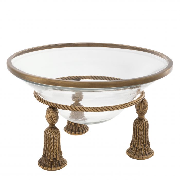 Bowl Tassel vintage brass finish
