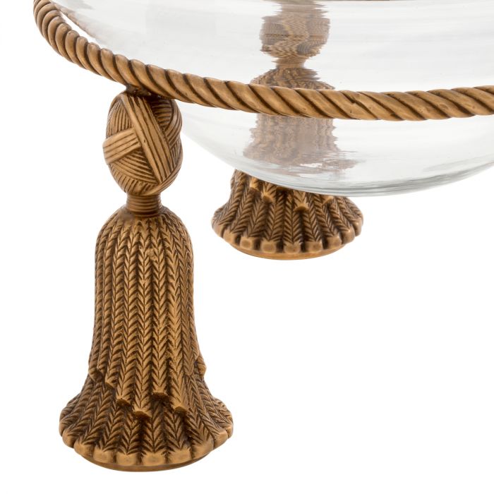 Bowl Tassel vintage brass finish