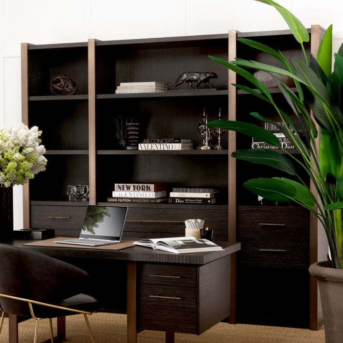 Desk Accessory Melville vintage brass finish set of 2