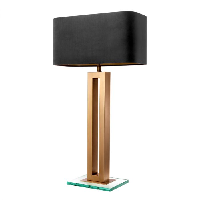 Table Lamp Cadogan antique brass finish incl shade