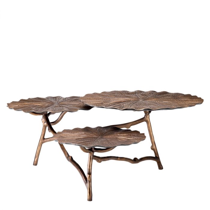 Coffee Table Colibri antique brass finish